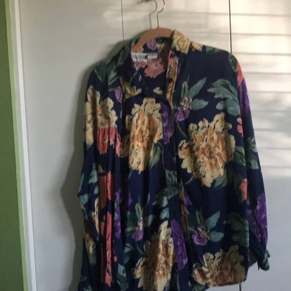 Long Sleeve Multi Floral button down shirt